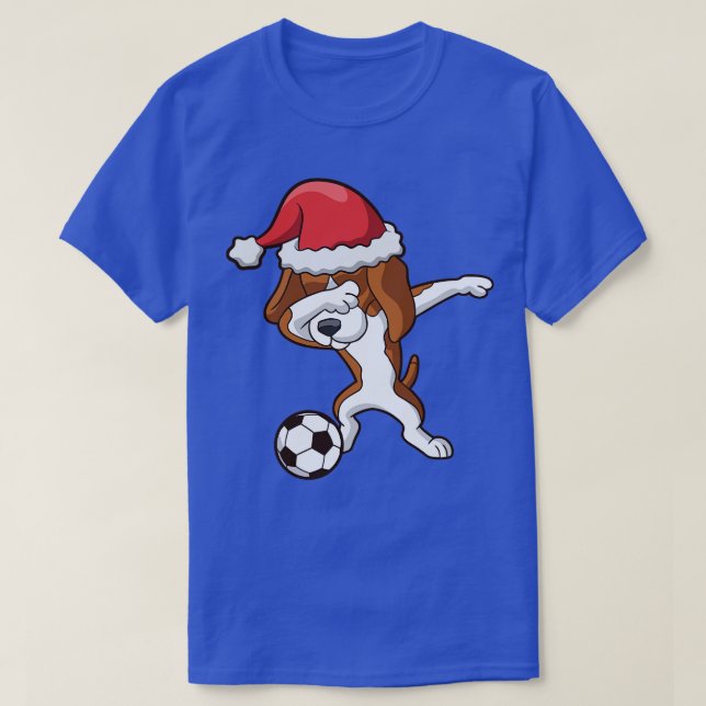 Camiseta Navidades de Dabbing Beagle Santa Claus (Diseño del anverso)