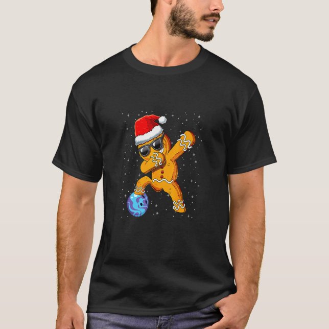 Camiseta Navidades de Dabbing Santa Gingerbread Pajama (Anverso)