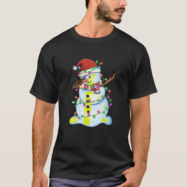 Camiseta Navidades de Dabbing Snowman Dab w Santa Hat Twink (Anverso)