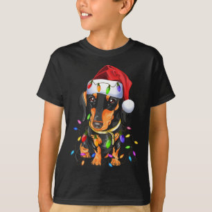 Camiseta Navidades de Dachshund adoran a los perros
