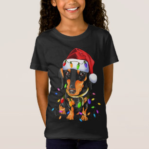 Camiseta Navidades de Dachshund adoran a los perros