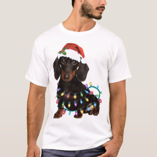 Camiseta Navidades de Dachshund perro gorra hermoso perro