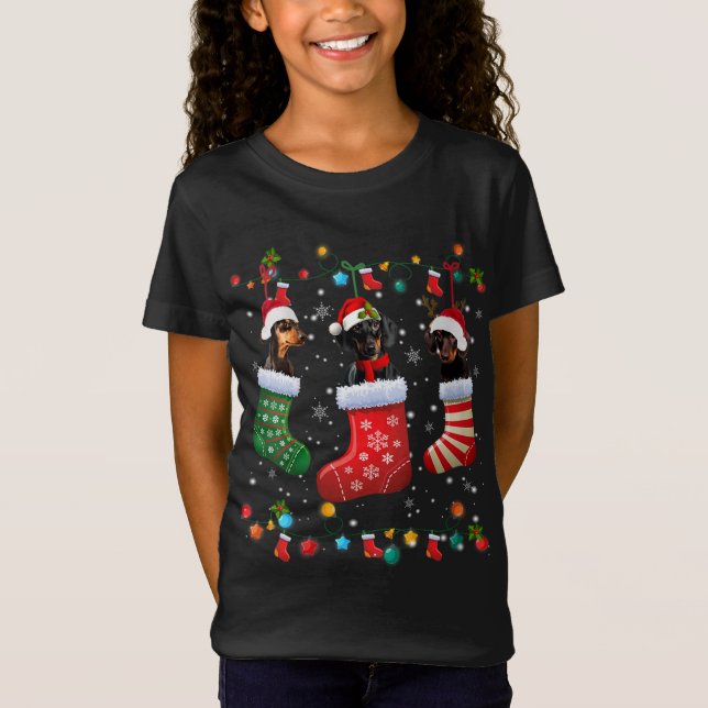 Camiseta Navidades de Dachshund se burlan de graciosas Navi (Anverso)