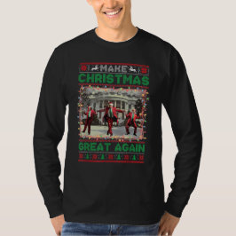 Camiseta Navidades de Danza Santa Claus en Trump son divert