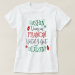 Camiseta Navidades de Dashin Dancin Prancin<br><div class="desc">Dashin Dancin Prancin Hasta Que Consiga Una Camisa De Navidades Graciosos</div>