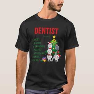 Camiseta Navidades de definición de dentista asistente den