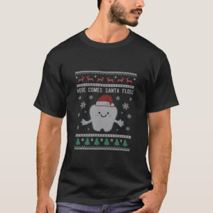 Camiseta Navidades de Dentist Dental Santa Floss Ugly