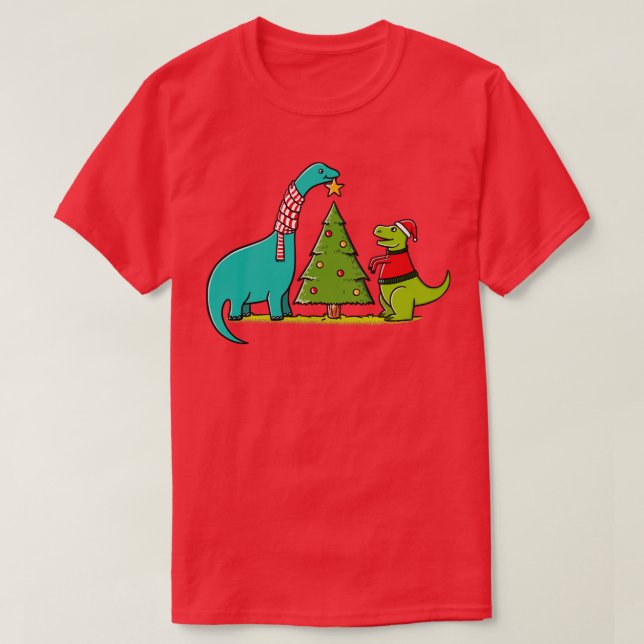 Camiseta Navidades de dinosaurios (Diseño del anverso)