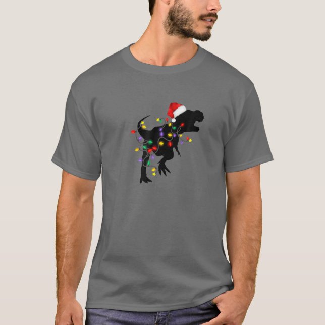 Camiseta Navidades de dinosaurios Familia Pajamas para luto (Anverso)