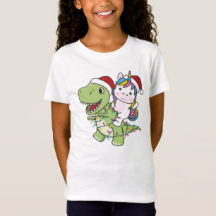Camiseta Navidades de dinosaurios Unicorn Invierno T-Rex Di