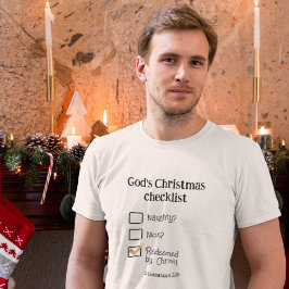Camiseta NAVIDADES DE DIOS CONTROLAN LISTA DE HOMBRES crist