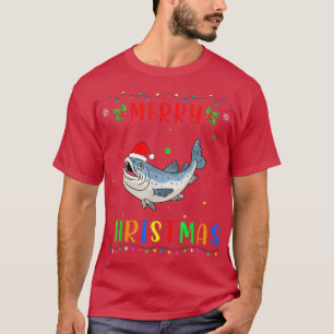 Camiseta Navidades de diseño de salmón ligero de Navidad Pa