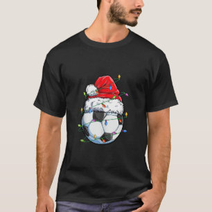 Camiseta Navidades de diseño deportivo de Santa Soccer Ball