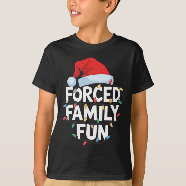 Camiseta Navidades de diversión de familia forzada (Anverso)