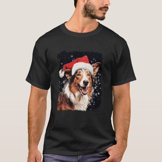 Camiseta Navidades de Dog Smooth Collie Sweatshirt (Anverso)