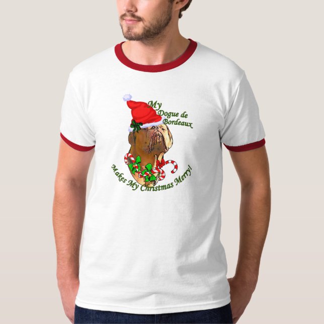 Camiseta Navidades de Dogue de Bordeaux (Anverso)