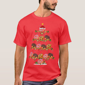 Camiseta Navidades de Donuts Lover Xmas iluminando Santa Do