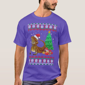 Camiseta Navidades de Dragón con barba de Santa Claus Repti