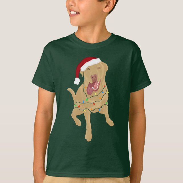 Camiseta Navidades de Dudley Labrador   (Anverso)