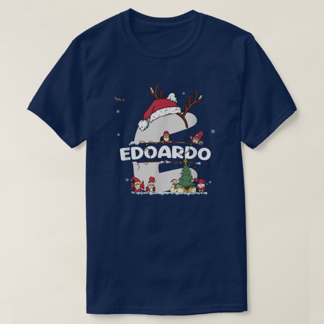 Camiseta Navidades de Edoardo con nombre de Edoardo para na (Diseño del anverso)