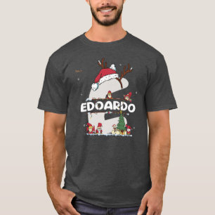 Camiseta Navidades de Edoardo con nombre de Edoardo para na
