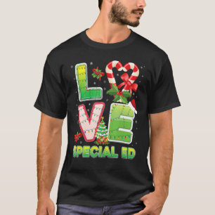 Camiseta Navidades de educación especial de amor Enseñanza 