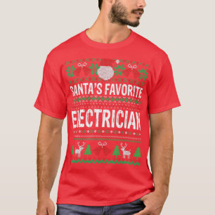 Camiseta Navidades de electricidad dan regalos a los amigos