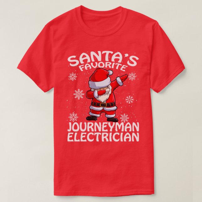 Camiseta Navidades de Electricistas favoritos de Santas (Diseño del anverso)