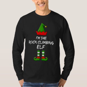 Camiseta Navidades de elfo de la familia Rock Climbing