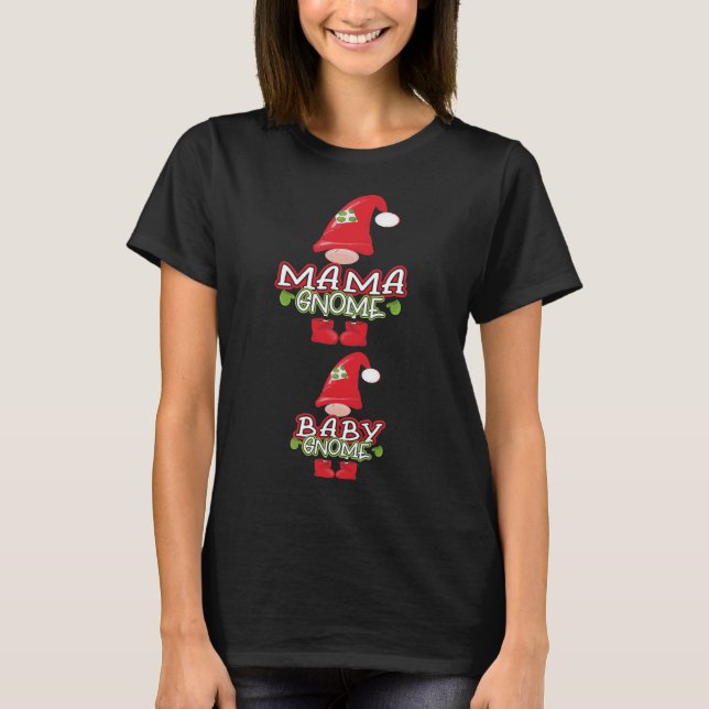 Camiseta Navidades De Embarazo De Mama Y Baby Gnome 2021 (Anverso)