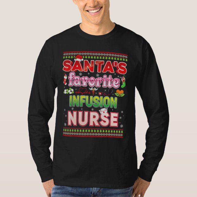 Camiseta Navidades de enfermeras de perfusión favoritas de  (Anverso)