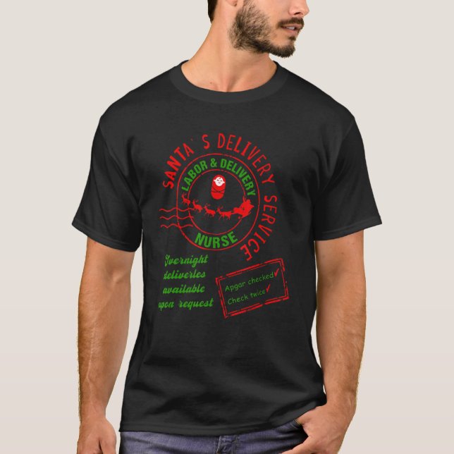 Camiseta Navidades De Enfermeras De Trabajo Y Parto Madre N (Anverso)