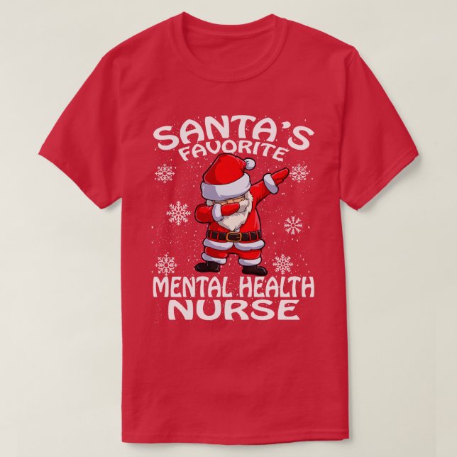 Camiseta Navidades de enfermeras favoritas de salud mental  (Diseño del anverso)