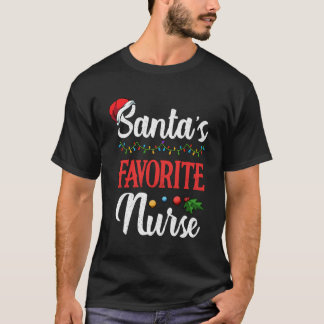 Camiseta Navidades De Enfermeras Favoritas De Santa Sede En