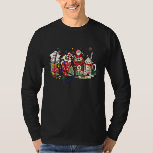 Camiseta Navidades de enfermería Café con leche de latte En