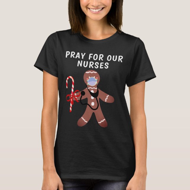 Camiseta Navidades de enfermería cóvid máscara facial hombr (Anverso)