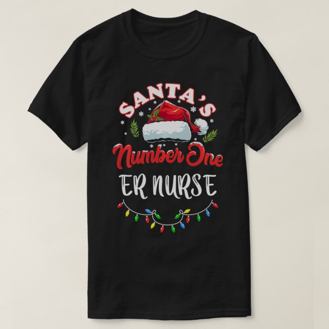 Camiseta NAVIDADES de enfermería de emergencia dan a los ho (Diseño del anverso)