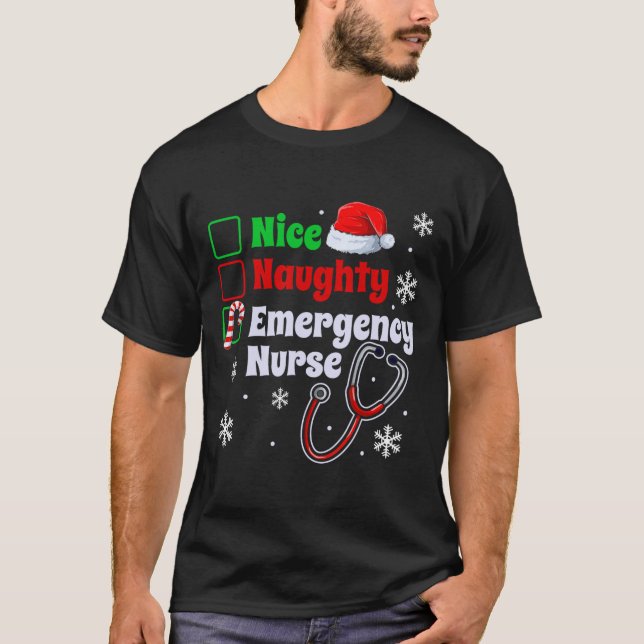 Camiseta Navidades de enfermería de emergencia e Navidad (Anverso)