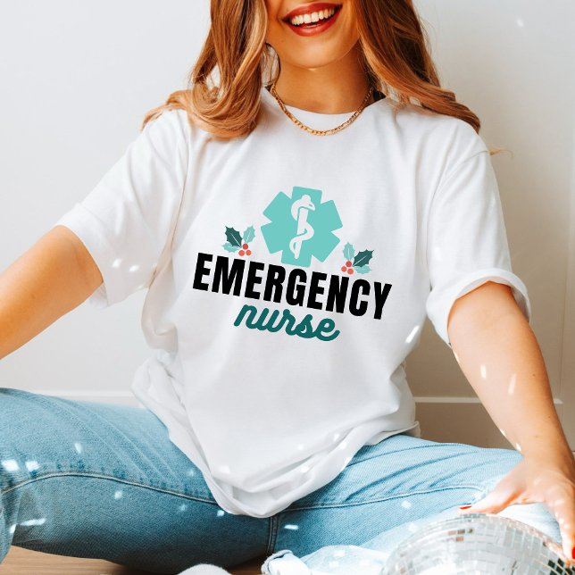 Camiseta Navidades de enfermería de emergencia para atenció (Subido por el creador)