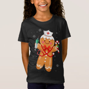 Camiseta Navidades de enfermería de pan de jengibre cocina 