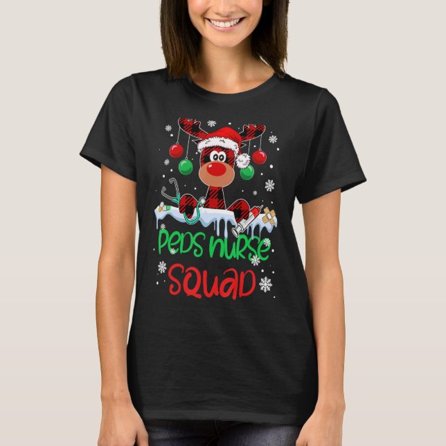 Camiseta NAVIDADES de enfermería de PEDS que compiten con e (Anverso)