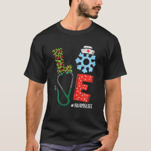 Camiseta Navidades de Enfermería de Stethoscope-Snowflake P