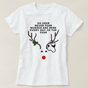 Camiseta Navidades de enfermería divertidos Stethoscope Rei