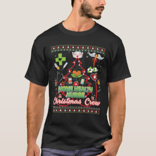 Camiseta Navidades de enfermería doméstica Crew Tree Stetho