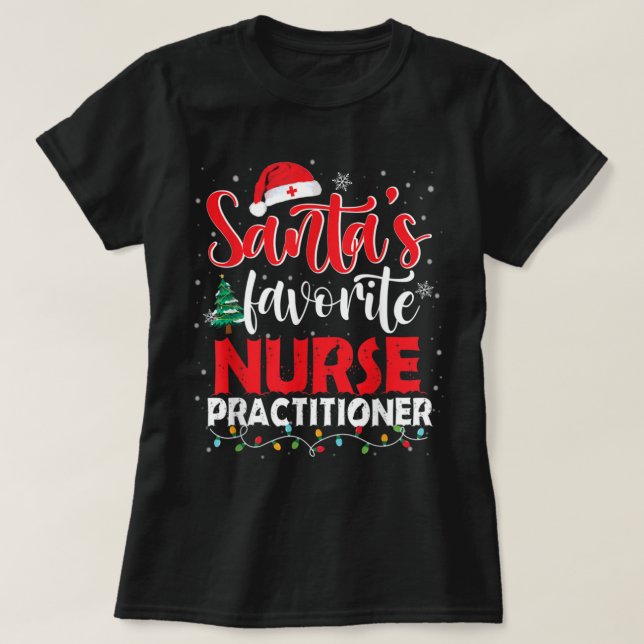 Camiseta Navidades de enfermería favorita de Santa Claus (Diseño del anverso)