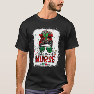 Camiseta Navidades de enfermería favoritas de Papá Noel me