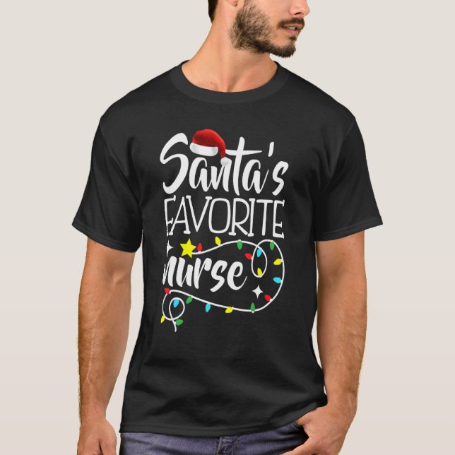 Camiseta Navidades de enfermería favoritos de Santa Navidad (Anverso)