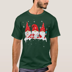 Camiseta Navidades De Enfermería Gnomes Cute Nurs Xmas Para