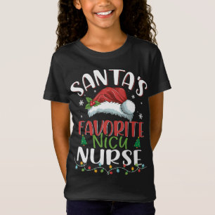 Camiseta Navidades de enfermería Nicu favoritas de Santa Cl