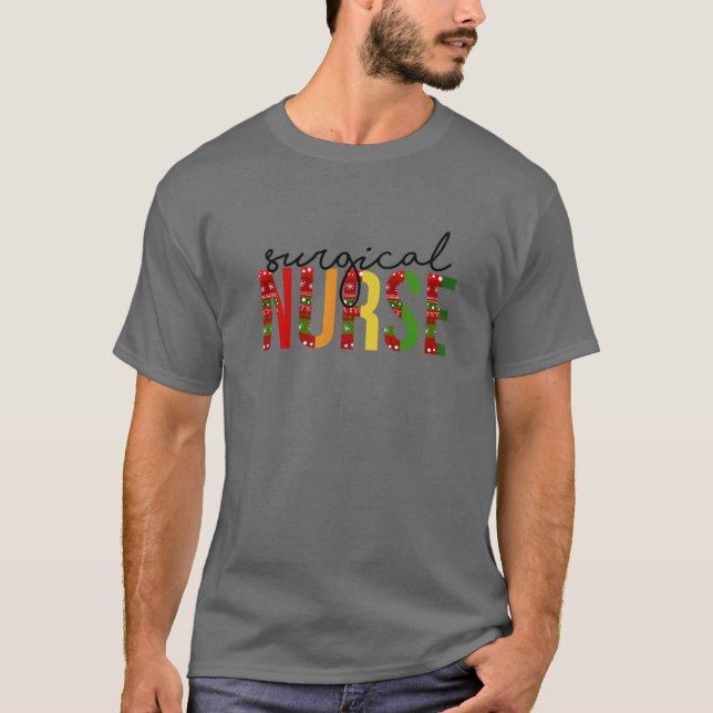 Camiseta Navidades de enfermería quirúrgica enferman Nu fav (Anverso)